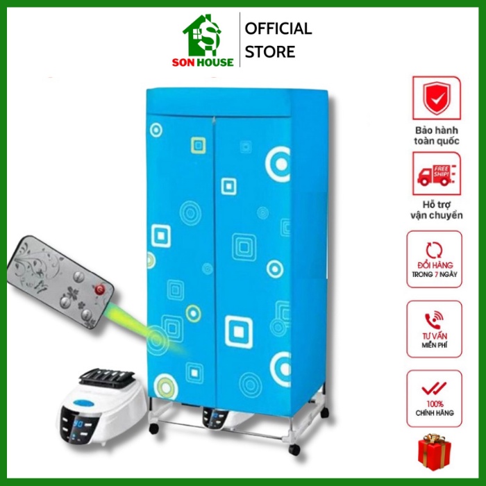 Tủ sấy quần áo mini gấp gọn SAMSUNG chính hãng bảo hành 2 năm 2 tầng khung Inox công suất 1500W Sấy khô nhanh cao cấp