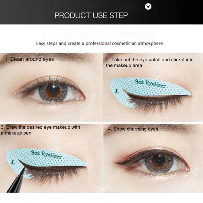 Miếng Dán Trang Điểm Kẻ Mắt Phong Cách Âu Mỹ Đẹp Mắt