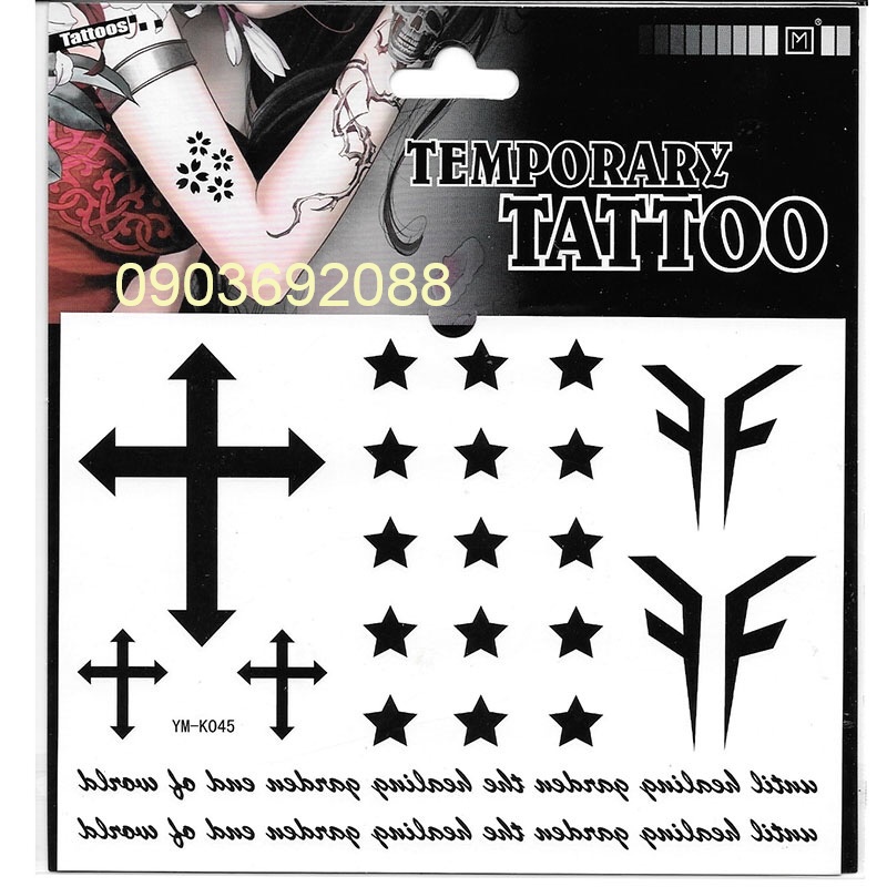 [HCM] HÌnh xăm dán - tattoo sticker YM-K 16 x 11 cm