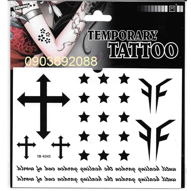 [HCM] HÌnh xăm dán - tattoo sticker YM-K 16 x 11 cm