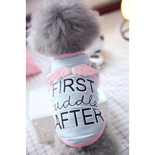 Áo ba lỗ cánh thiên thần màu pastel thời trang cho chó mèo