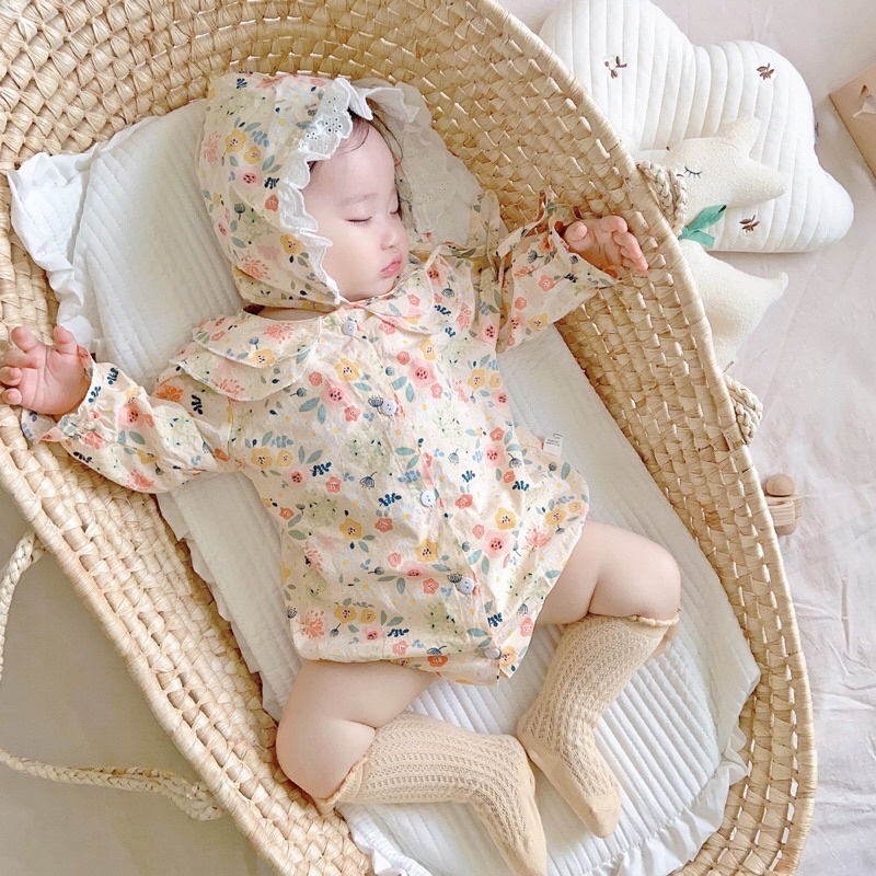 Body hoa nhí kèm mũ tiểu thư cho bé yêu