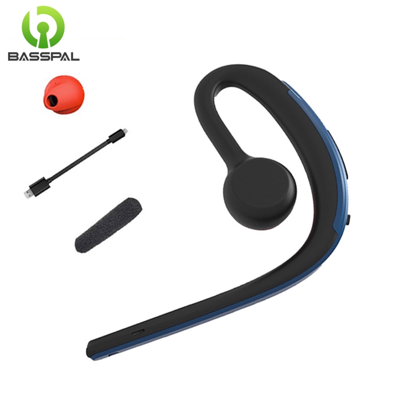 Tai Nghe Bluetooth Basspal D15 Không Dây Kiểu Móc Tai Chống Ồn Có Micro HD Cho Ios Android