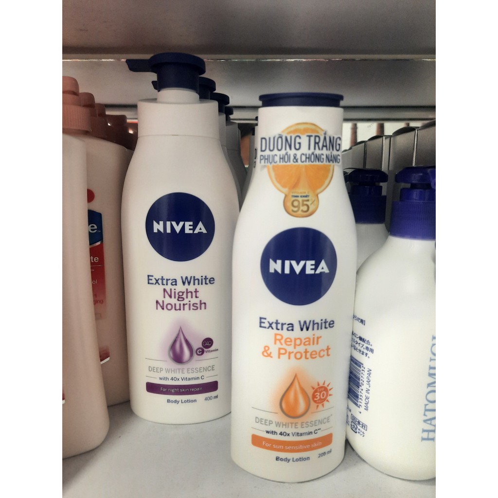 Sữa dưỡng thể Nivea - Sữa dưỡng thể Nivea ban đêm và ban ngày