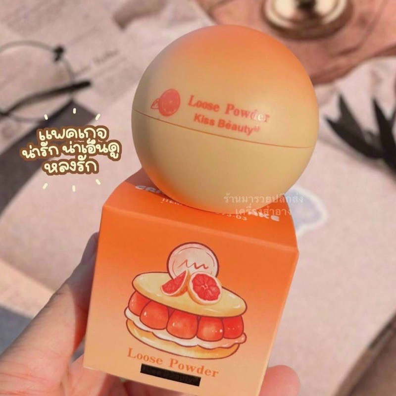 🌸🌸Phấn phủ bột Kiss Beauty tone da và bắt sáng🌸 Bột mỏng mịn tạo nên lớp nền hoàn hảo, bền màu Che phủ khuyết điểm tốt