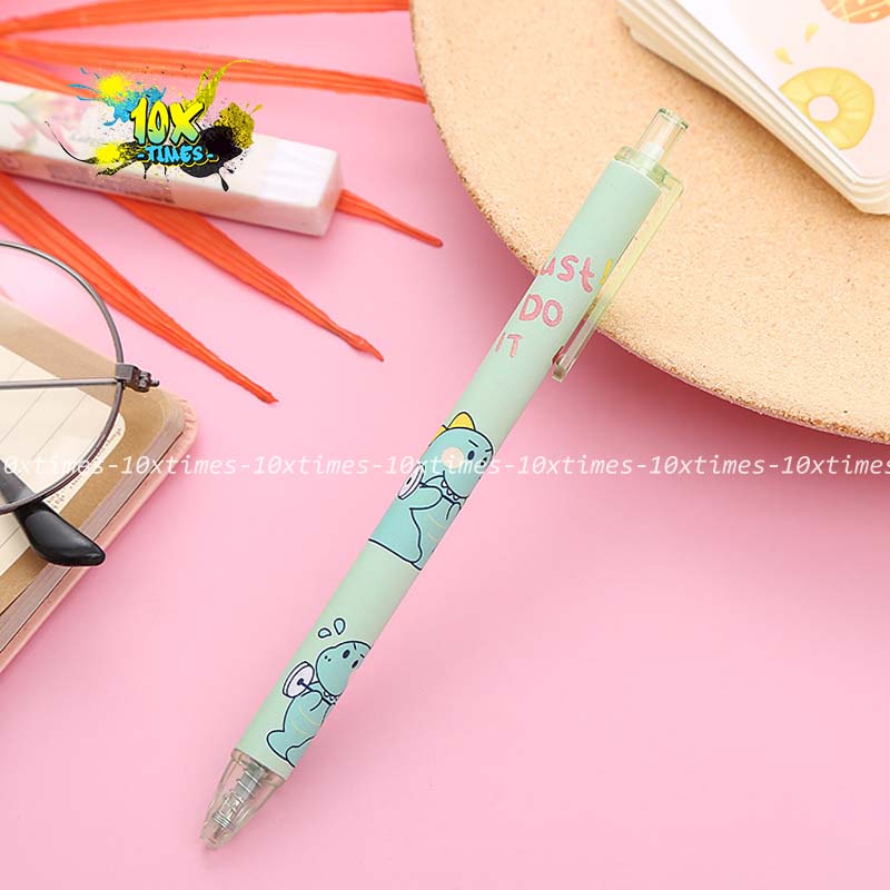 Bút gel bấm dễ thương khủng long xinh xắn ngòi 0,5 mm mực đen dùng dể viết bài, trang trí, quà tặng sinh nhật bạn gái