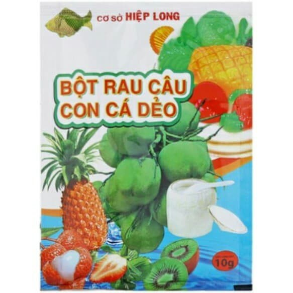 Bột rau câu con cá dẻo Hiệp Long, gói 12g. (Không có hàng loại 2)