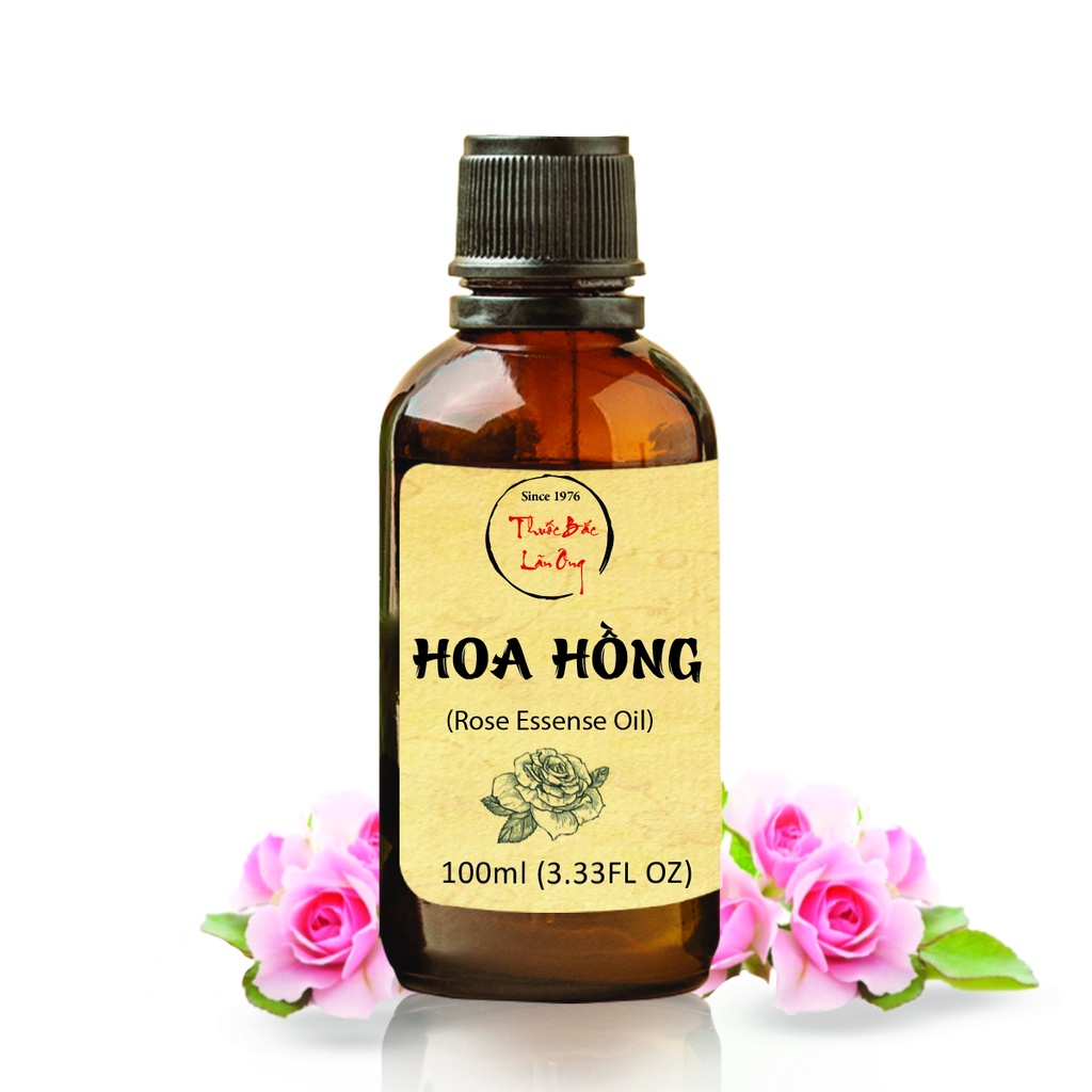 Tinh dầu Hoa Hồng 100ml, cao cấp nhập khẩu, hương nước hoa thiên nhiên, thơm phòng - Thuốc Bắc Lãn Ông