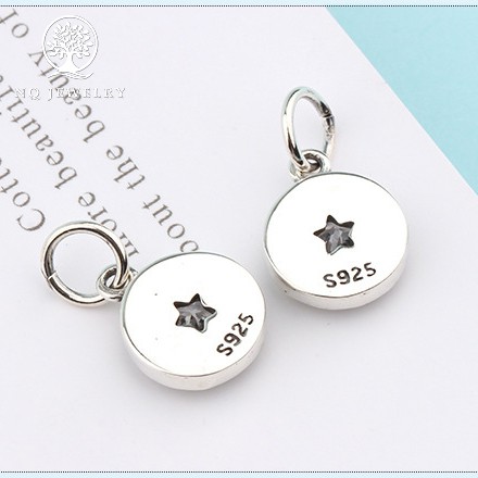 Charm bạc đồng hồ hình ngôi sao ở giữa treo - NQ Jewelry