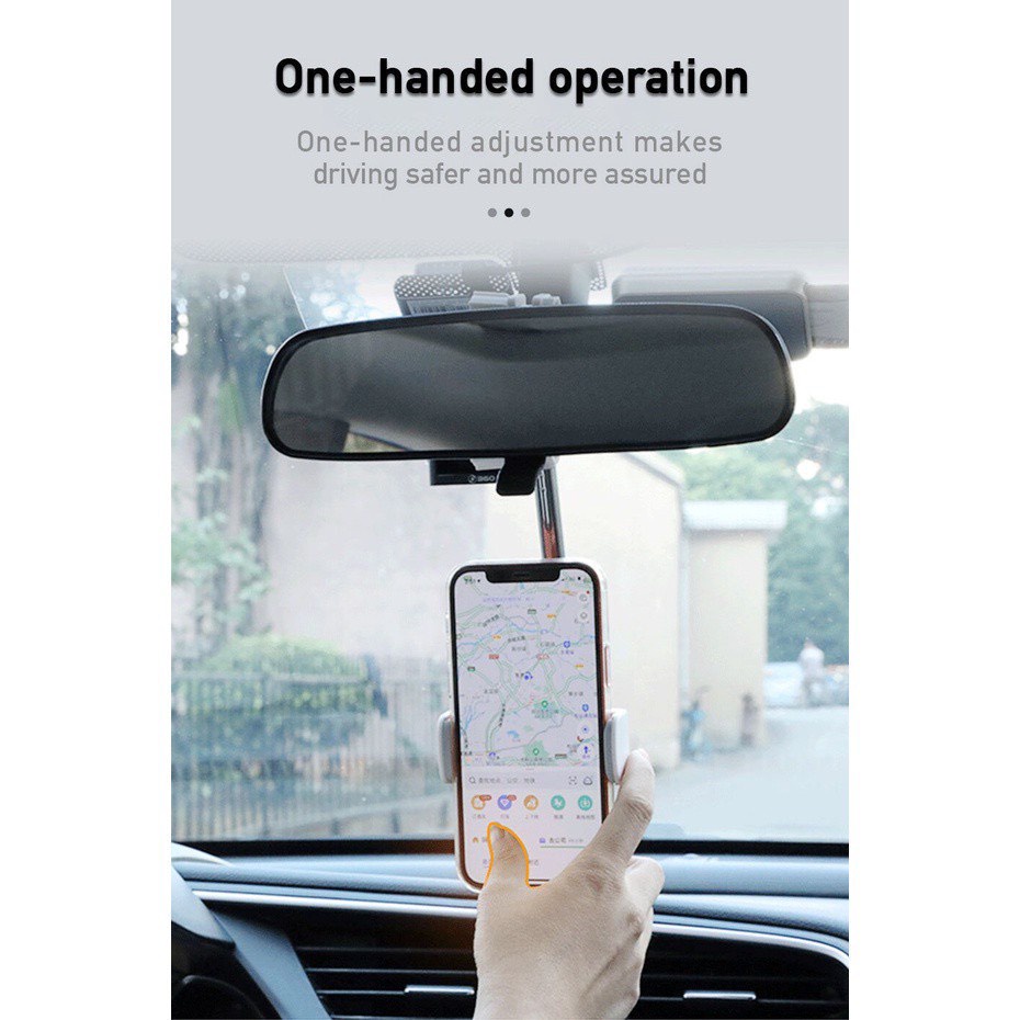 360 ° Giá Đỡ Điện Thoại Gắn Kính Chiếu Hậu Xe Hơi zp4