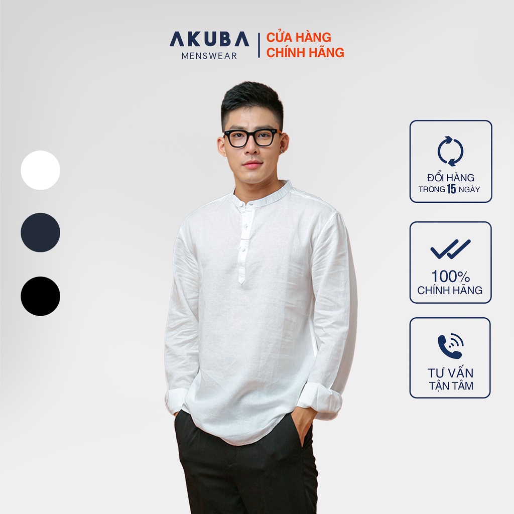 Áo Sơ Mi Tay Dài Công Sở Nam Form Reugular AKUBA | B414 | BigBuy360 - bigbuy360.vn