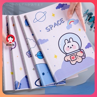 HUGME A5 / B5 Sổ tay hoạt hình Gấu dễ thương In bìa sổ tay đi học 60 trang Không rơi trang