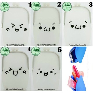 Ví/Bóp silicon đứng hình icon cảm xúc
