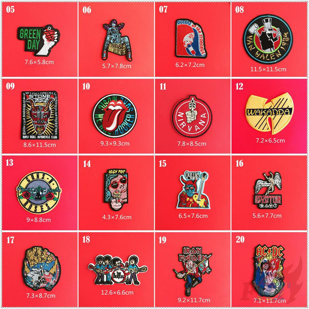 1 Sticker Ủi Thêu Hình Phong Cách Nhạc Rock Cá Tính