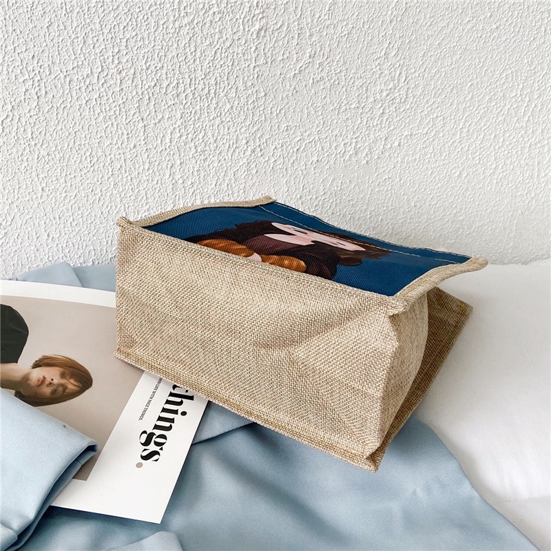 Túi Vải Canvas In Hình Cô Gái Dễ Thương Xinh Xắn