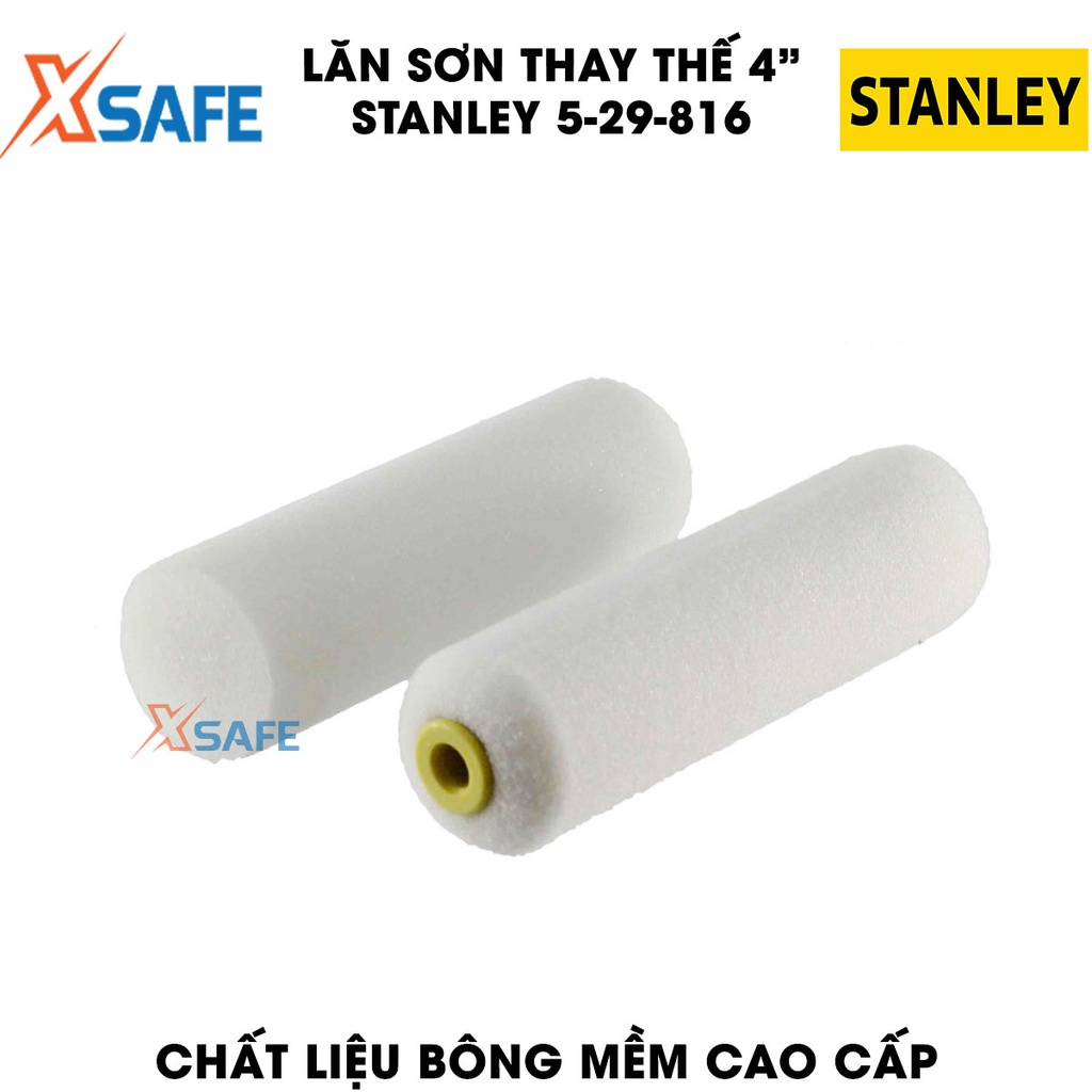 Lăn sơn thay thế 4inch/10cm STANLEY 5-29-816 bộ 10 cái Lăn sơn Stanley vải bông mềm mịn, dễ dàng tháo lắp - XSAFE