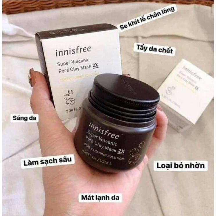 MẶT NẠ ĐẤT SÉT #INNISFREE JEJU VOLCANIC PORE CLAY MASK 2X
