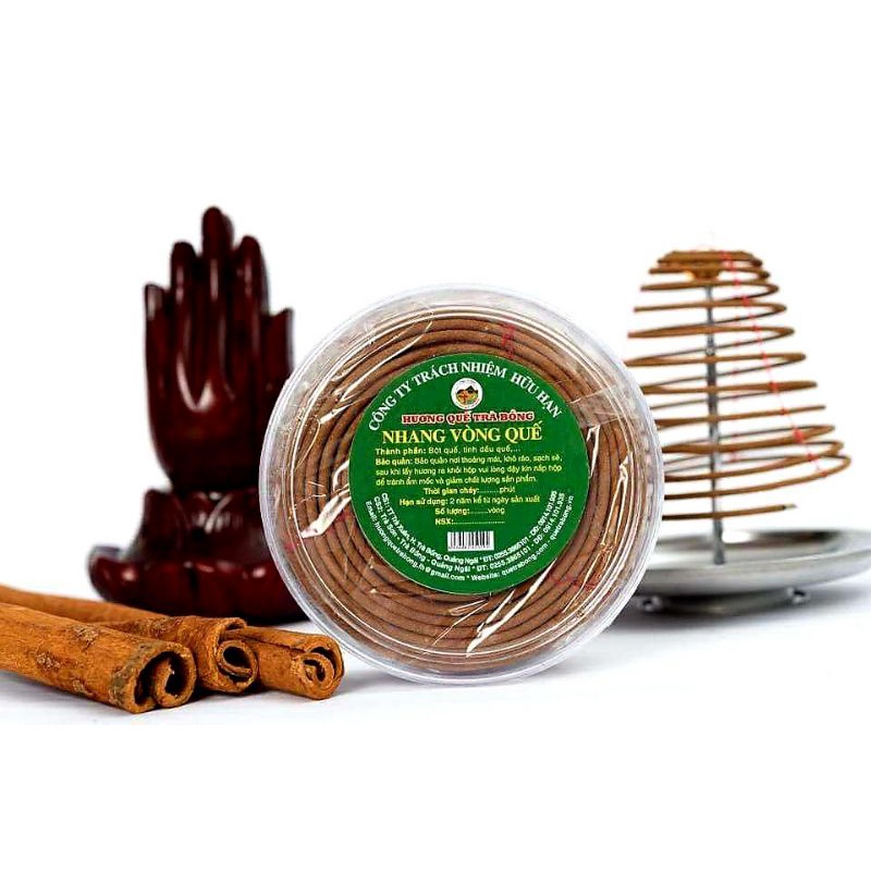 Nhang Vòng Quế / Hộp 10 vòng / Mỗi vòng cháy 24h/ Thơm nhẹ Nhàng hương Quế /An Toàn /Phù hợp phòng kín