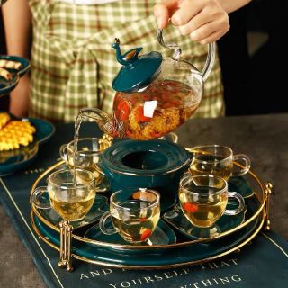 Bộ ấm chén đun trà hoa bắc âu