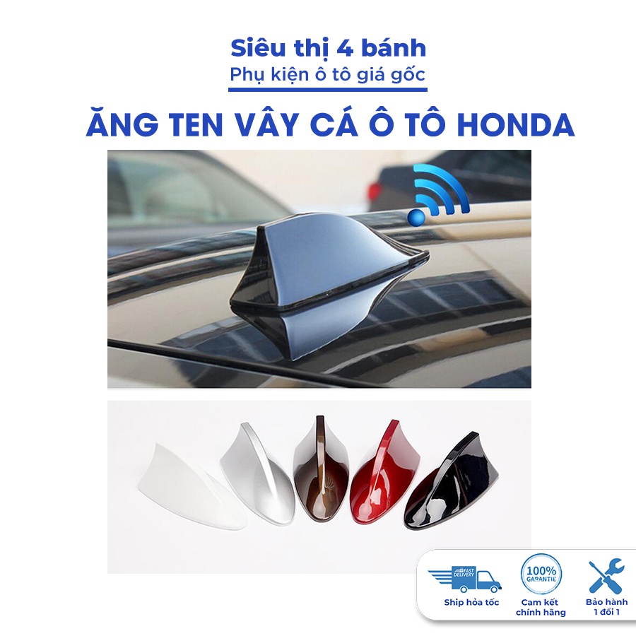 Angten vây cá ô tô Honda City Civic Accord Bio BRV CRV HRV, ăngten vây cá mập ô tô tăng khả năng bắt sóng tặng keo dán