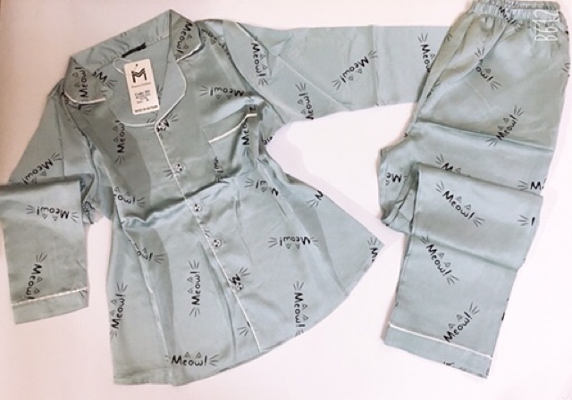Bộ Pijama lụa Hàn Quốc mềm mịn ( ảnh thật)