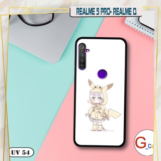 Ốp điện thoại Realme 5 Pro/ Realme Q lưng nhám viền cao su dẻo in hình