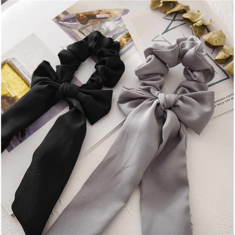 Dây buộc tóc thắt nơ ruy băng xinh xắn