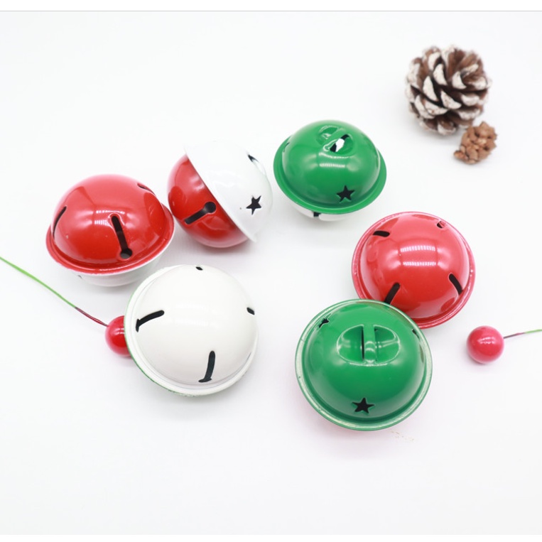 Lục Lạc Trơn 4CM Hai Màu Trang trí Cây Thông, Trang Trí Noel Giáng Sinh