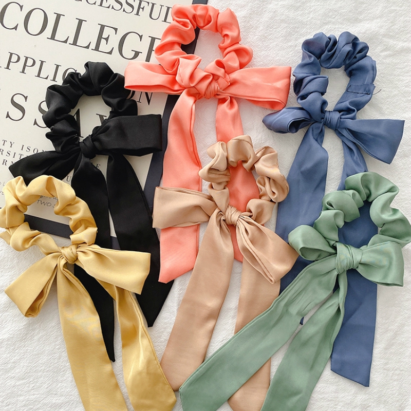 Dây Buộc Tóc Phối Nơ Xinh Xắn Phong Cách Hàn Quốc Dành Cho Nữ