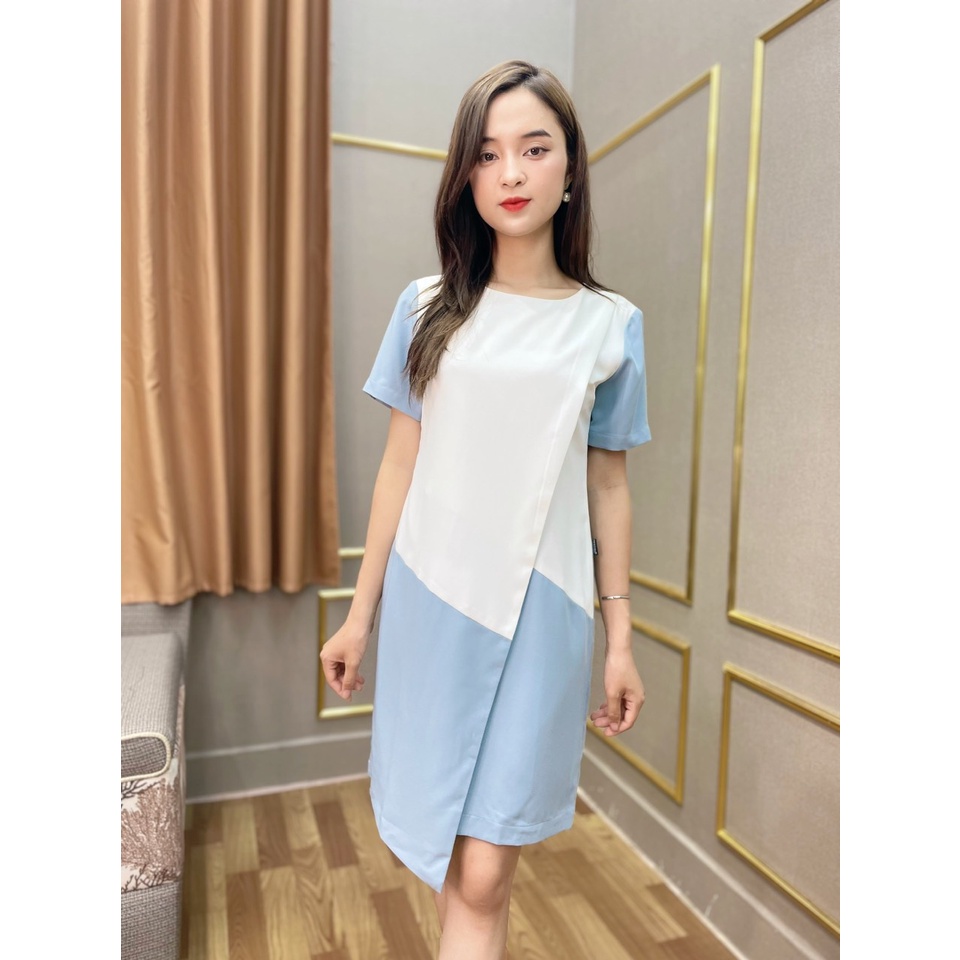 Đầm dáng suông SEFA phối cách điệu STF3022