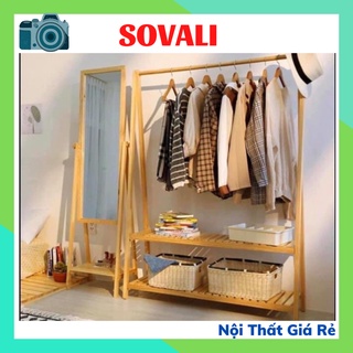 Kệ treo quần áo chữ a 2 tầng gỗ MDF đa năng dáng hàn kiểu dáng hàn quốc bền đẹp sovali