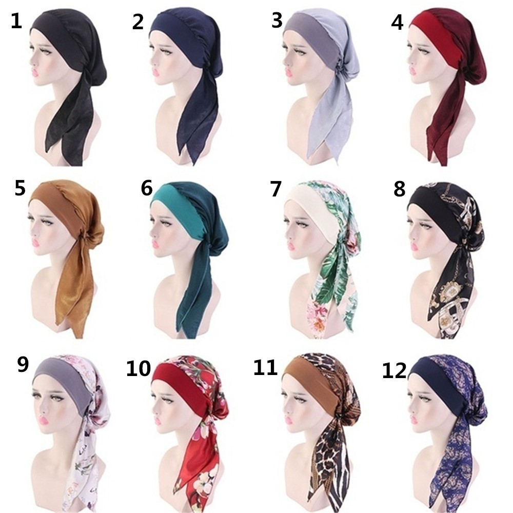 Nón Turban Co Giãn In Họa Tiết Phong Cách Thời Trang Dành Cho Nữ