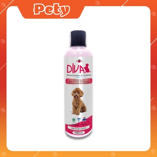 Sữa tắm chó mèo dưỡng ẩm khử mùi DIVA Hồng 260ml - Chính hãng tại Pety