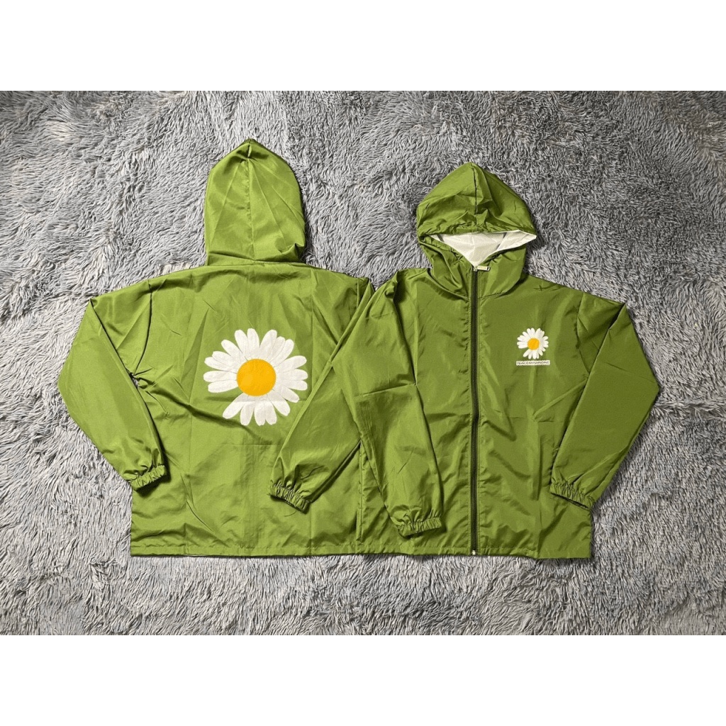 Áo khoác dù Unsiex nam/nữ in hình bông hoa cúc trắng dễ thương - TP01 [NewUnisex]