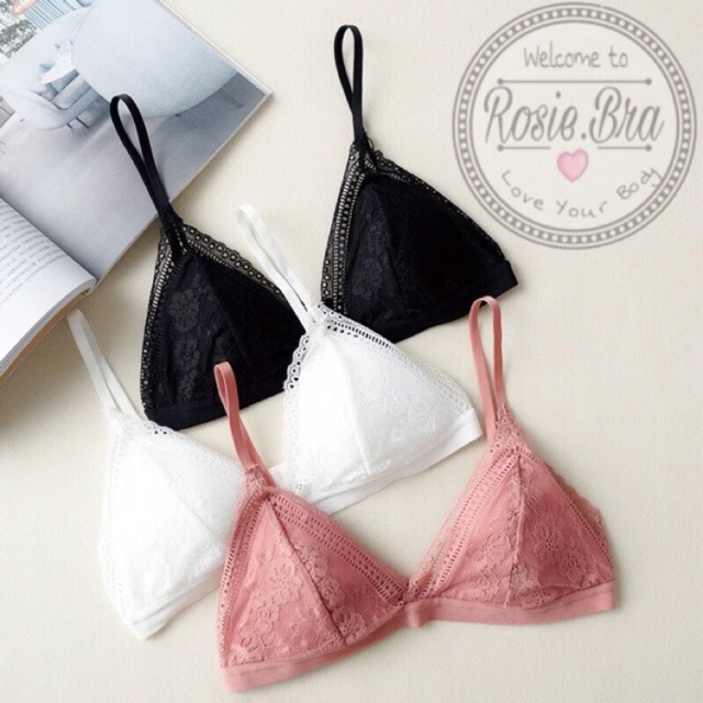 Áo Lót Bralette Ren Mềm Mút Liền Phong Cách Châu Âu mới B058