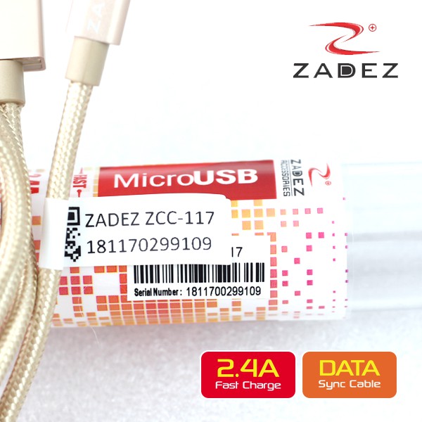 Cáp sạc micro USB sạc nhanh và truyền dữ liệu Zadez ZCC117