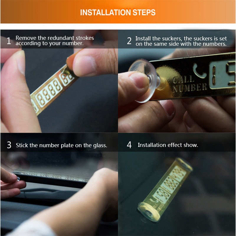 Bảng số điện thoại/thẻ tên đỗ xe hơi có đèn LED màu xanh lá