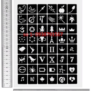 COMBO 2 HÌNH VẼ HENNA MINI (2cmx2cm) + 1 TUÝP MỰC HENNA