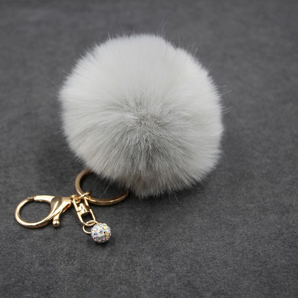 Móc khóa quả bông nhiều màu sắc dễ thương