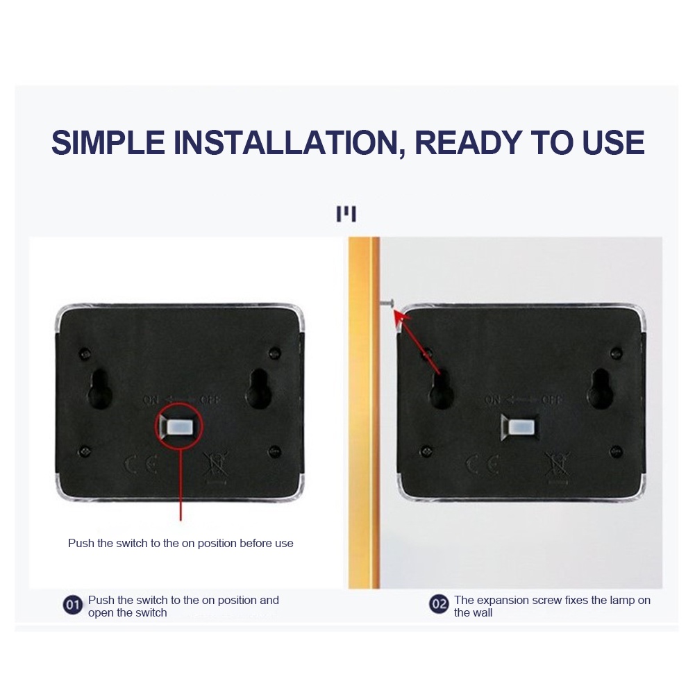 Set 8 Đèn Gắn Tường Pha Lê Chống Thấm Nước Sử Dụng Năng Lượng Mặt Trời