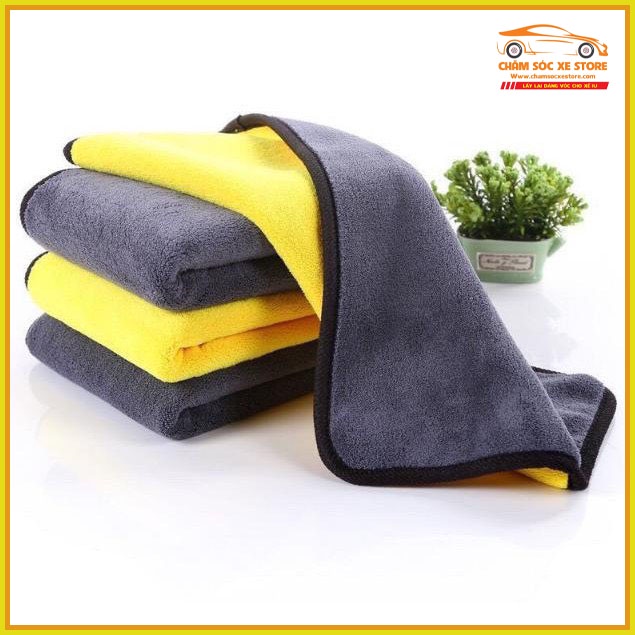 Khăn lau xe 2 lớp chuyên dụng, cao cấp siêu sạch siêu thấm hút chamsocxestore