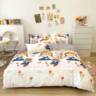 SET Chăn ga Cotton poly 4 món chăn ga gối đệm cao cấp