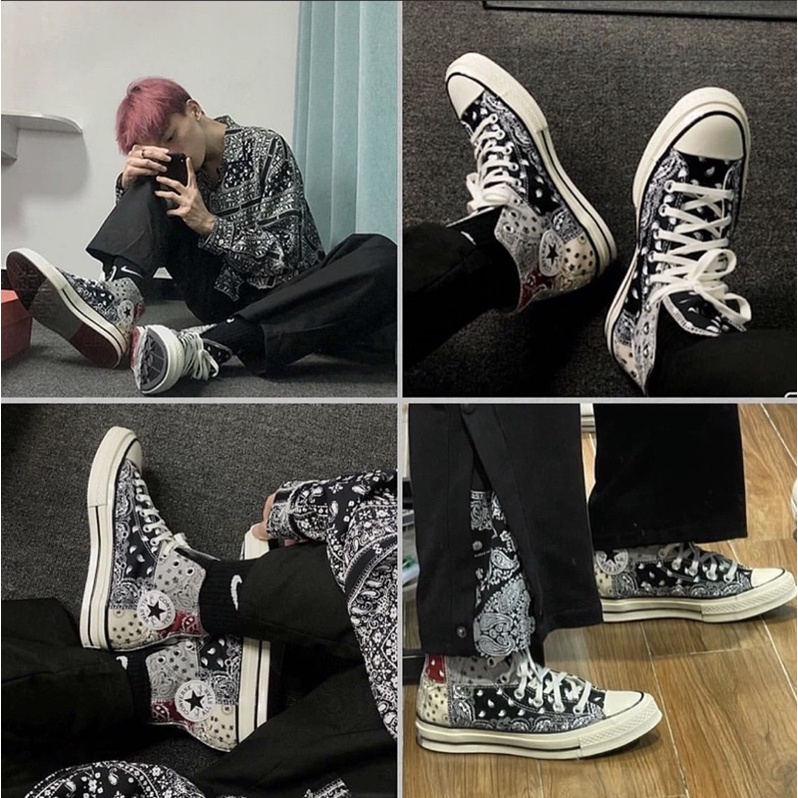 Giày Converse Black Bandana 70s
