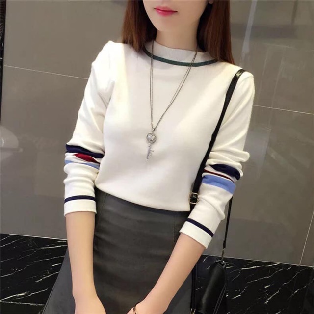 Áo len cổ tròn dài tay cho nữ | BigBuy360 - bigbuy360.vn