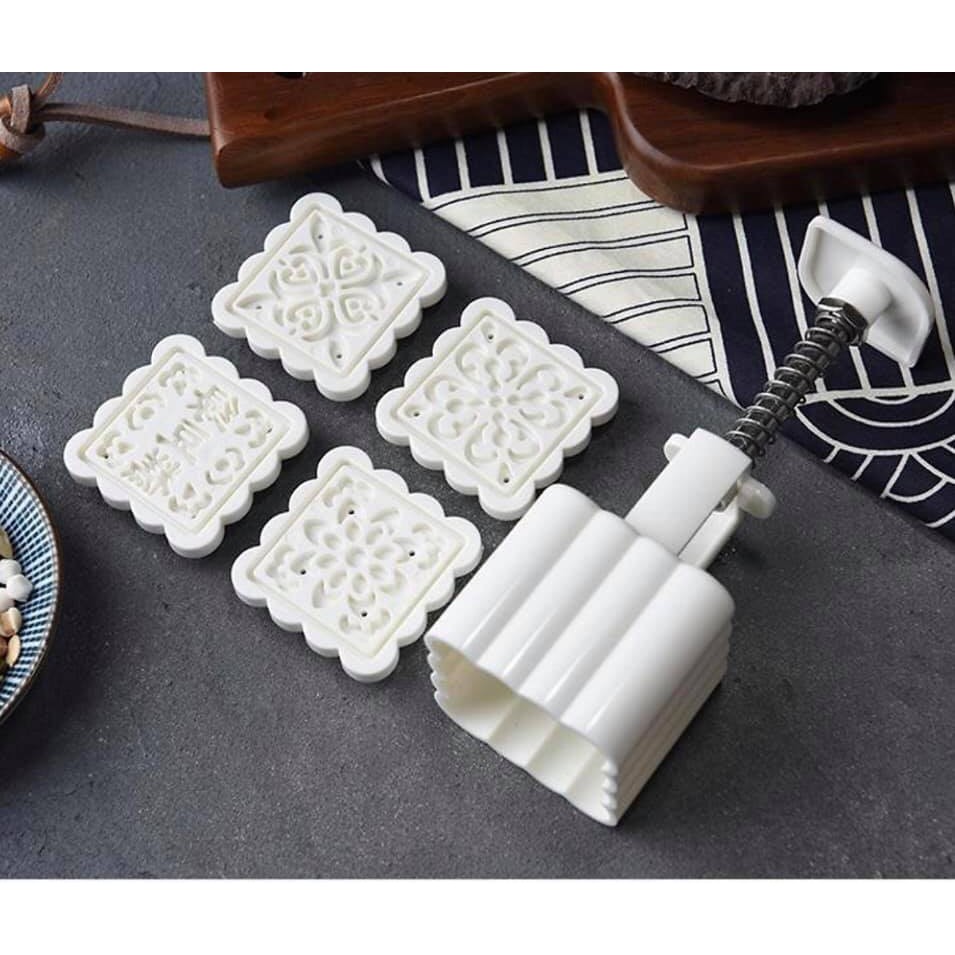 Khuôn bánh trung thu lò xo 100g-125g