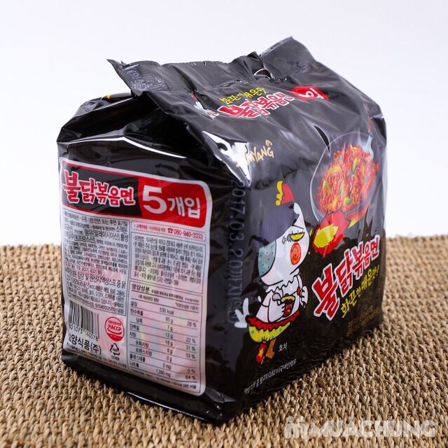LỐC 5 GÓI MÌ KHÔ GÀ CAY SAMYANG 140g, mì samyang phô mai cay, mì khô gà kem carbonara