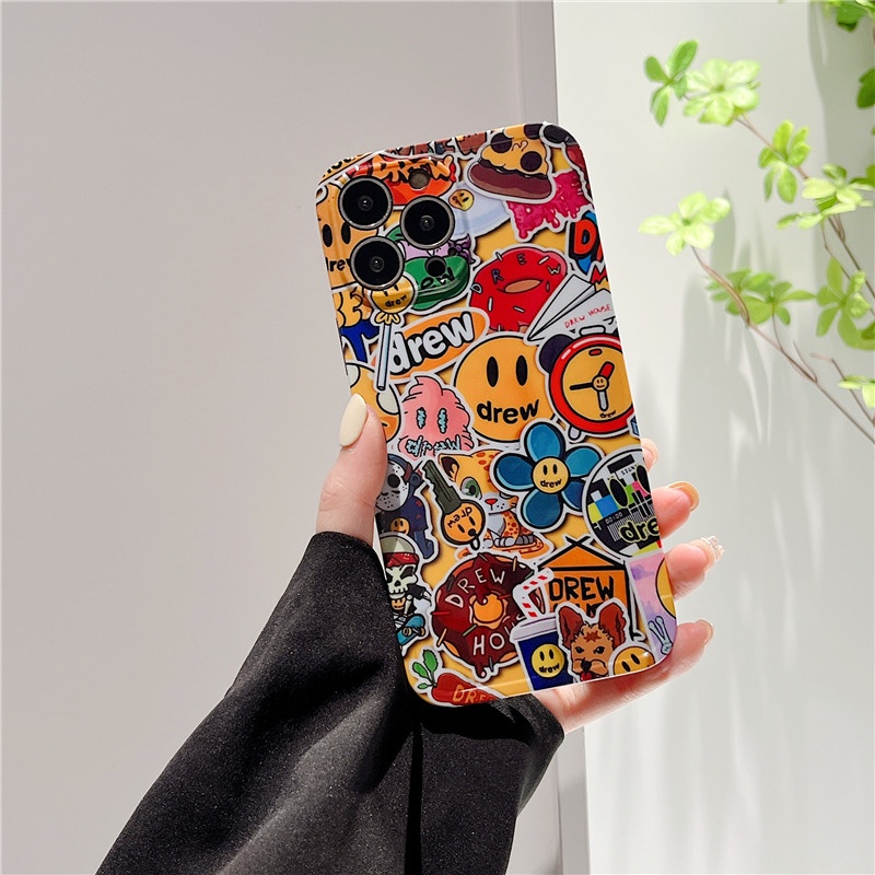 Ốp Điện Thoại IMD Mềm Họa Tiết Hoạt Hình Phong Cách Đường Phố Cho IPhone14 13 12 11 Plus MAX X/XS XR XSMAX 7P/8P