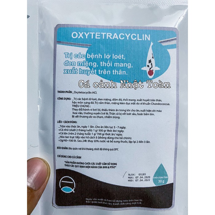 OXYTETRACYCLIN HỖ TRỢ CHO CÁ ACPHARNO 30G
