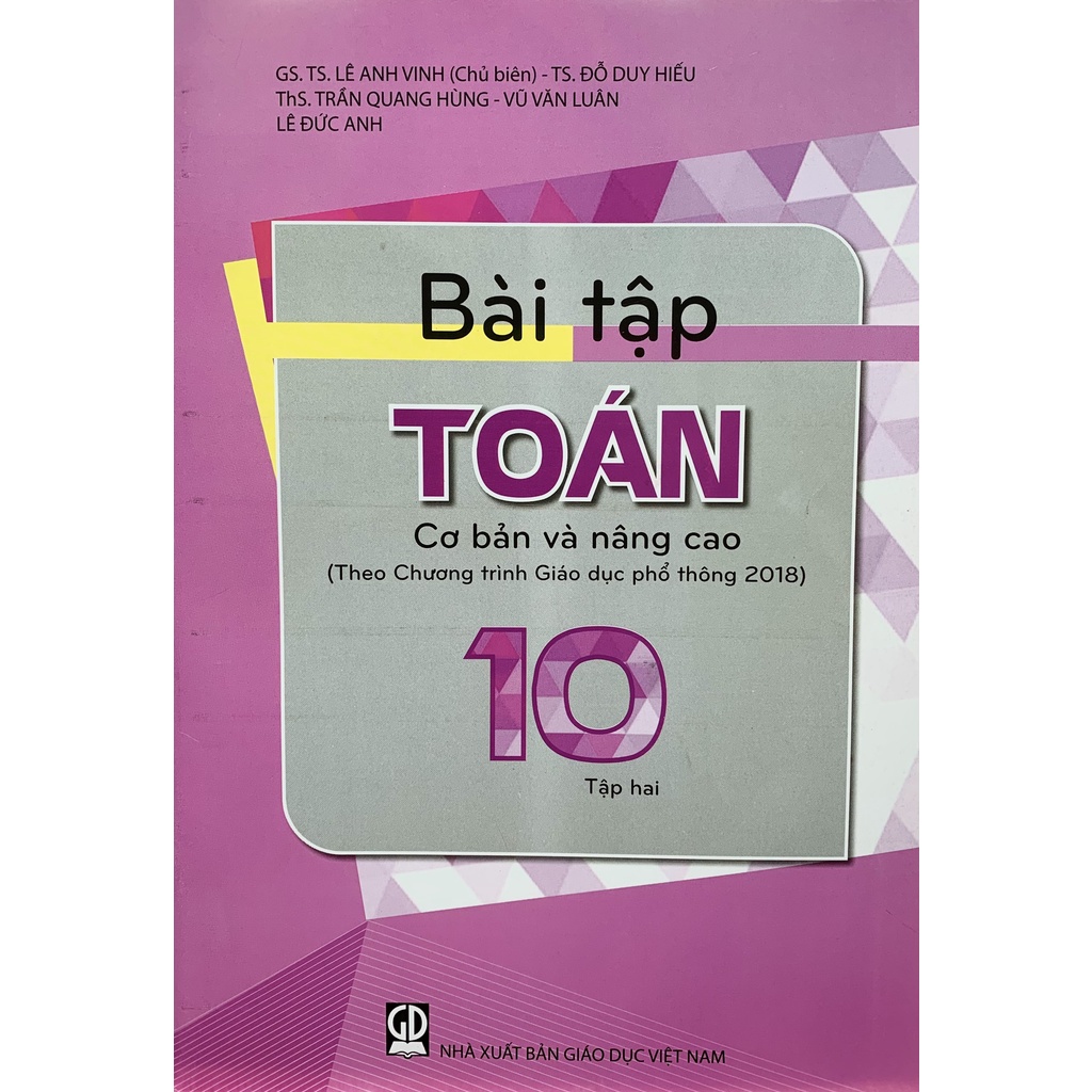 Sách - Combo bài tập Toán lớp 10 tập 1+2 cơ bản và nâng cao