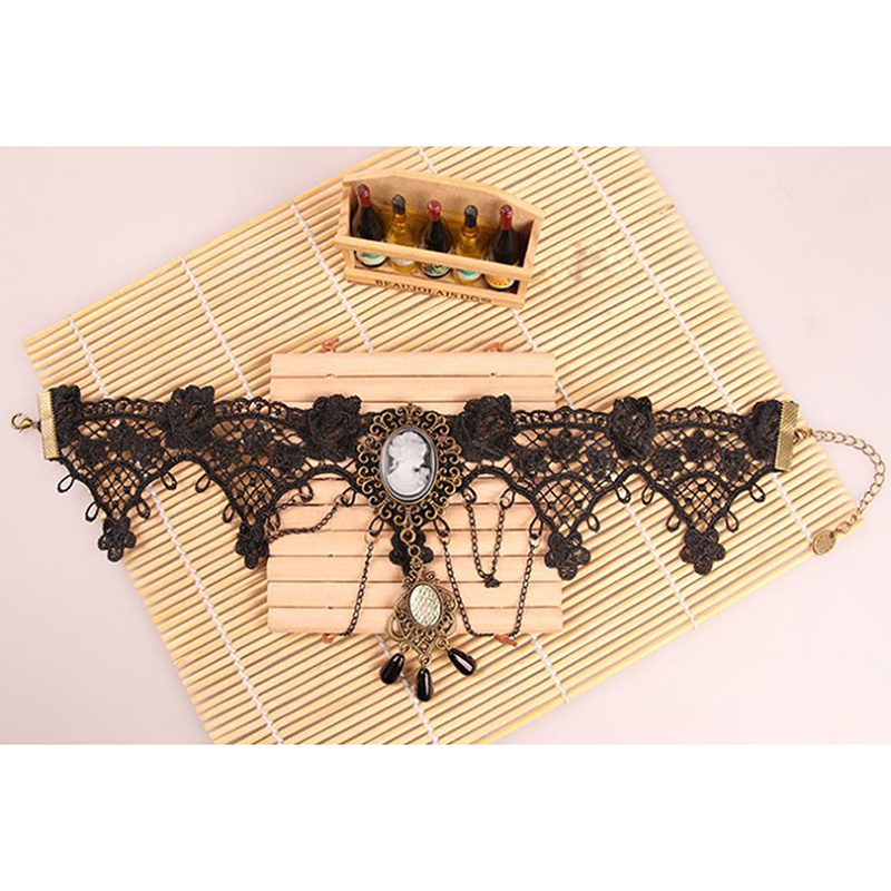 [abubbleVN]1pc Choker Necklace Gothic Jewelry Vintage Lace Necklace & Pendant Women